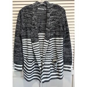 Jason Maxwell Open Cardigan Long Sleeve Open Knit Size M Shawl Neckline Soft
